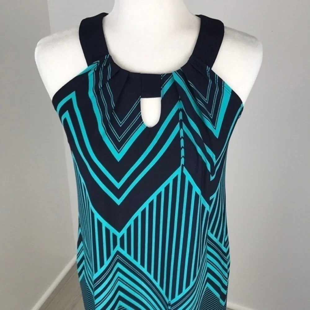 Sweet Storm Blue Keyhole Dress Size S NWOT - Picture 2 of 4